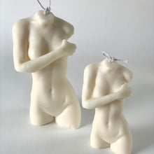 Load image into Gallery viewer, nude body statue candle goddess unique candle soy wax, sustainable, handmade gifts, sculpture candle